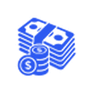 Icon representing coins and bills