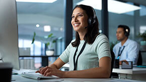 Image representing woman on a call