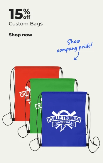 Shop now: 15% off custom bags