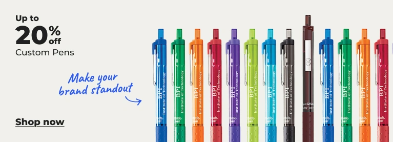 Shop now: 20% off custom pens