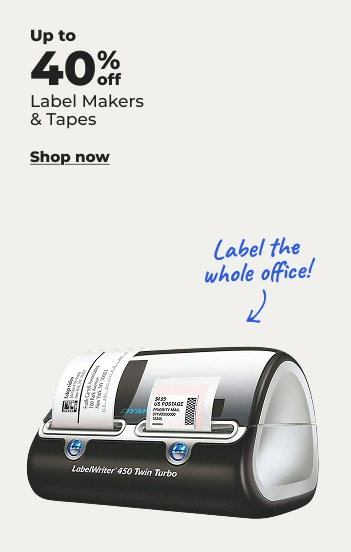 Shop now: Up to 40% off label makers & tapes