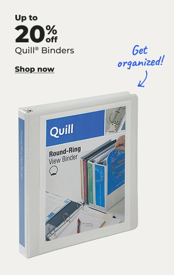 Shop now: up to 20% off Quill binders