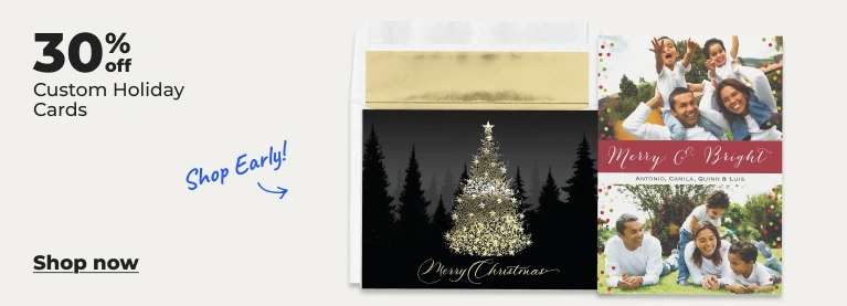 Shop now: custom holiday cards