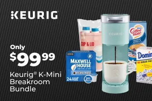 Image of Keurig K-Cups and assorted coffee essentials