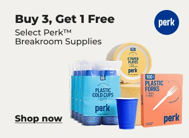 Shop now: Buy 3 get 1 select Perk breakroom supplies