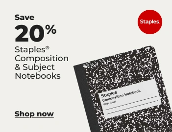 Shop now: Save 20% on Staples notebooks