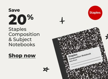 shop now: 20% Staples Composition and Subject Notebooks