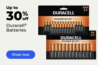 Image of Duracell batteries at up to 30% off