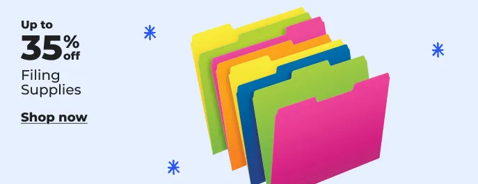 Image of file folders up tp 35% off