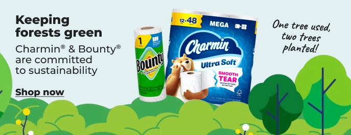 Shop now: Charmin & Bounty are committed to sustainability