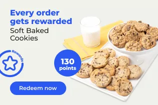 Redeem 130pt for soft baked cookies