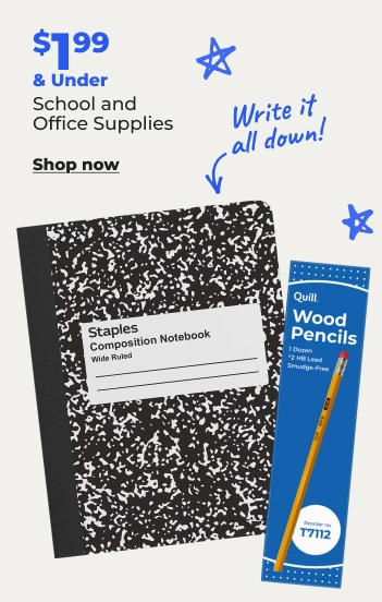 Shop now: School and office supplies $1.99 & under