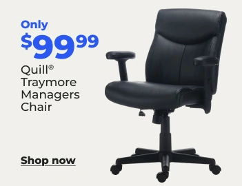 Shop now: Quill Traymore Managers Chair $99.99