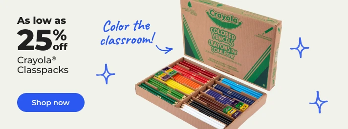 Shop now: Up to 25% off Crayola Classpacks