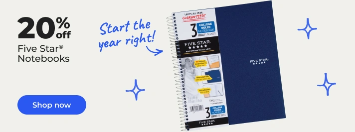 Shop now: 20% off Five Star Notebooks