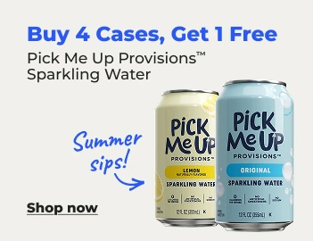 Shop now: PickMeUp sparkling water Buy 4 Get 1
