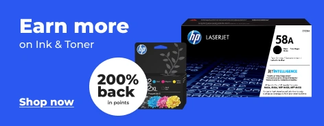 Shop now:200% back in Points on ink & toner