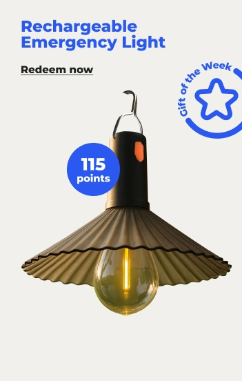 Redeem now: Rechargable light w/ 115 pts