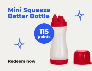 Redeem now: 5-compartment snack box with 100 points