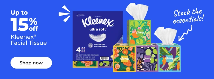 Shop now: Up to 15% off Kleenex tissue