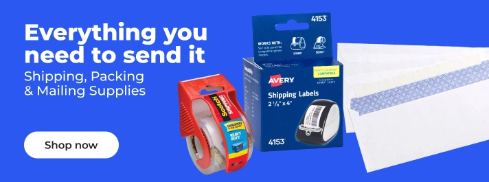 Shop now:Shipping, packing & mailing supplies