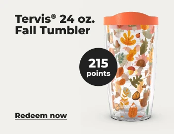 Redeem now: Tervis Fall Tumbler with 215 points