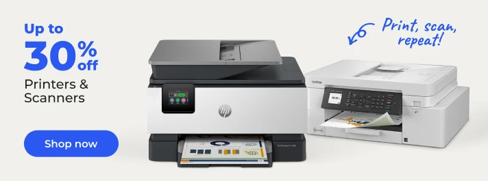 Shop now: Up to 30% off printers and scanners