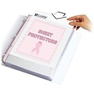C-Line&reg; Pink Ribbon Top-Loading Sheet Protectors