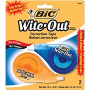 Bic(r) Wite-Out(r) Correction Tape; 2 Pack