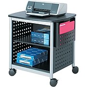 Safco(r) Scoot(tm) Black Desk-Side Printer Stand