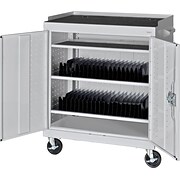 Dove Grey Mobile Tablet Storage Cart; 43x36x24