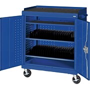 Blue Mobile Tablet Storage Cart; 43x36x24