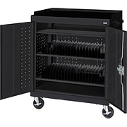 Black Mobile Tablet Storage Cart; 43x36x24