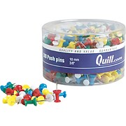Quill(r) Assorted Color Plastic Push Pins