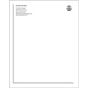 Classic(r) Linen Letterhead; White, 1-Color Printing