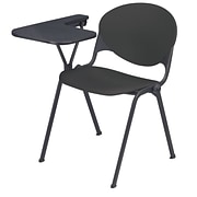 KFI (r) Seating Polypropylene Chair With Right Hand P-Shaped Writing Tablet; Charcoal, 2/Ct