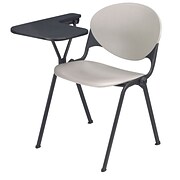 KFI (r) Seating Polypropylene Chair With Left Hand P-Shaped Writing Tablet; Gray, 2/Ct