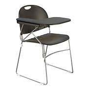 KFI (r) Seating Polypropylene Sled Base Chair With Left Hand P-Shaped Writing Tablet; Black, 4/Ct