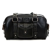 Jill-e Designs (tm) Leather Small DSLR Camera Bag; Black