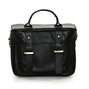Jill-e Designs (tm) Juliette All Leather DSLR Camera Bag; Black