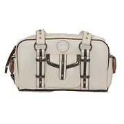 Jill-e Designs (tm) Leather Small DSLR Camera Bag; Bone