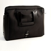 Bey-Berk BB901 Leather and Ballistic Nylon Briefcase; Black