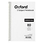 Oxford 1-Subject Notebooks, 5" x 8", Narrow Ruled, 80 Sheets, Gray (25-401R)