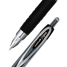 uni-ball 207 Retractable Gel Pens, Micro Point, Black Ink, 4/Pack (61270)