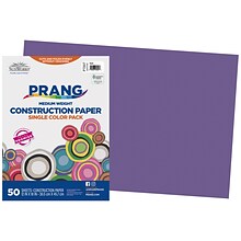 Prang 12 x 18 Construction Paper, Violet, 50 Sheets/Pack (P7207-0001)
