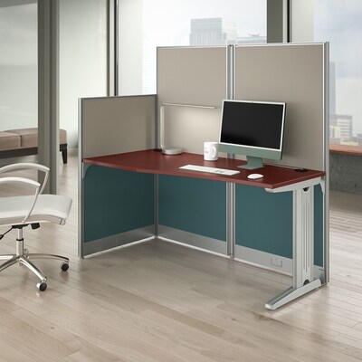 Bush Business Furniture Office in an Hour 63H x 65W Cubicle Workstation, Hansen Cherry (WC36492-03