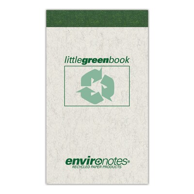 Roaring Spring Paper Products Little Green Book, Gray Cover, Narrow Ruled, 3 x 5, White Paper, 60 Sh