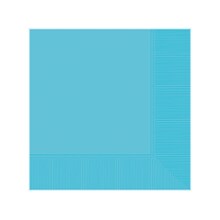 Amscan Party Luncheon Napkin, Caribbean Blue, 100/Set, 4 Sets/Pack (610011.54)