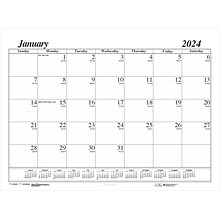 2024 House of Doolittle 17 x 22 Monthly Desk Pad Calendar Refill, White/Black (126-24)