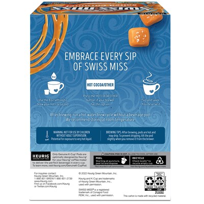 Swiss Miss Salted Caramel Hot Cocoa, Keurig® K-Cup® Pods, 22/Box (5000369264)